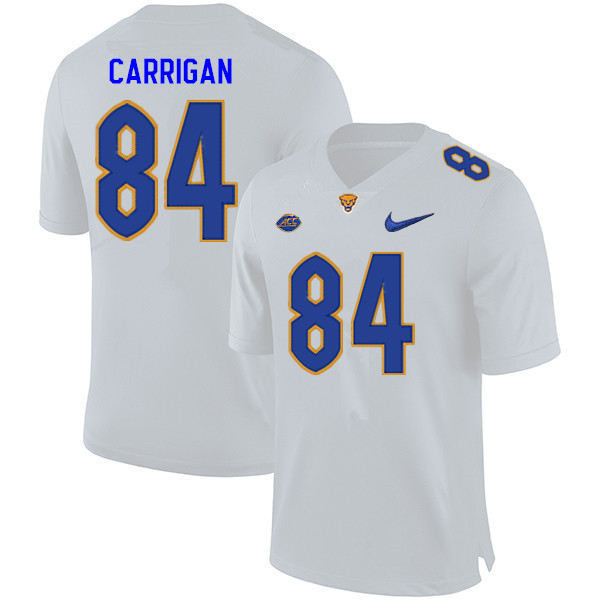 Men #84 Grant Carrigan Pitt Panthers College Football Jerseys Sale-White